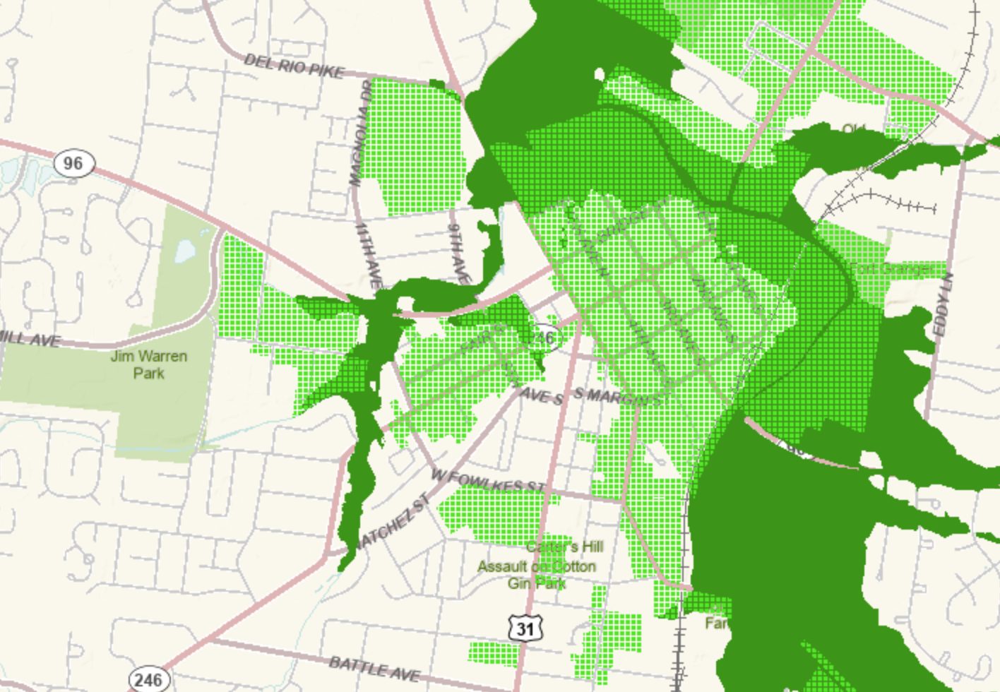 Franklin zoning map historic preservation overlay